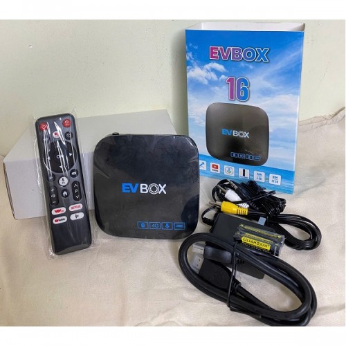 Android TV Box EVBOX 16 chuẩn 4K (Ram 4GB Rom 32GB)