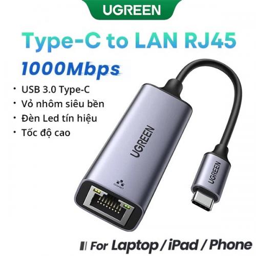 Cáp chuyển Type C sang LAN 1Gbps Ugreen 15637