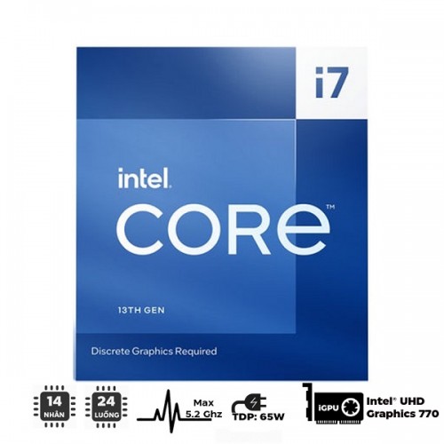 CPU Intel Core i7-13700 (up to 5.2Ghz, 16 nhân 24 luồng, 30MB Cache, 65W)