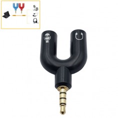 Đầu chia 2 cổng jack 3.5mm 4 nấc ra Loa và Mic