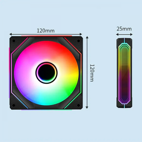 Fan Case Leopard F6 Pro ARGB - Đen | Gió thuận, 4 mặt vô cực