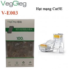 Hạt mạng CAT5E UTP VEGGIEG V-E003 ( hộp 100 hạt )