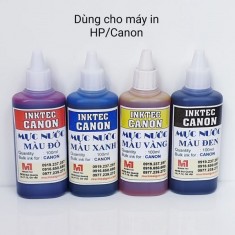 Mực in màu nước HP/CANON - loại 100ml