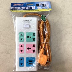 Ổ cắm điện AMELY 5 lỗ 2 cổng USB