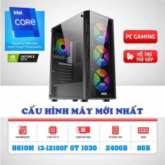 PC GAMING Thế Hệ 12 CPU i3 12100F GT 1030 H610M SSD 240G RAM 8G