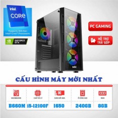 PC GAMING Thế Hệ 12 CPU i5 12100F GTX 1650 B660M SSD 240G RAM 8G