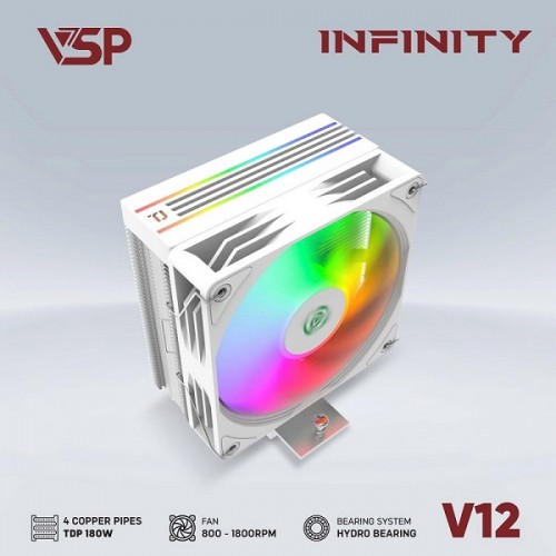 Tản Nhiệt Khí V12 - Màu Trắng