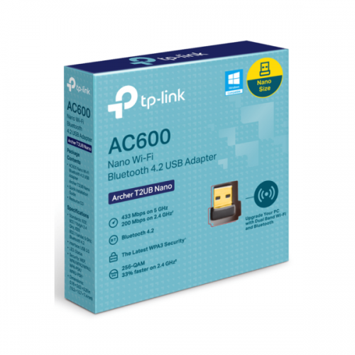 USB Wifi Bluetooth 4.2 TP-Link AC600 Archer T2UB Nano